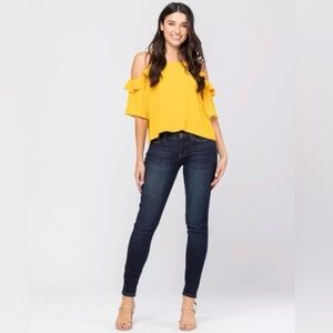 Judy Blue 5 (27) Women's Skinny Jeans Dark Wash Mid Rise Stretchy JB82152DK